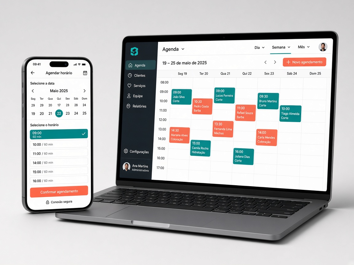 Agendaí no celular e no notebook — agende em qualquer lugar